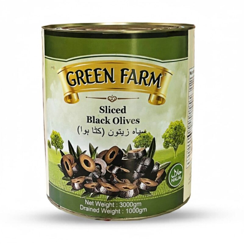 green farm black olives sliced 3 kg